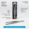 Solingen Stainless Steel Professional Slanted Tweezers Best for Eyebrows Extensions Facial Hair Made in Germany