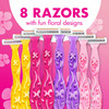 BIC Soleil Simply Smooth Womens Disposable 3 Blade Razors Moisture Strip and Comfortable Handle 8Pack for Skin Care Rout