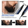 NewBang Beard Pencil Kit Waterproof and LongLasting 4 Tip Pen for Natural Looking Beard Moustache Eyebrows Black 2PCS