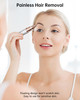 KEESON Facial Hair Removal for Women 2in1 Electric Eyebrow Trimmer with LED Light Rechargeable Hair Removal Device Face