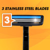CXYARY 50 Pcs 3 Blade Disposable Razors With Clear Safety Cap Shaving Razors Bulk for Men Women Stainless Steel Blade Mu