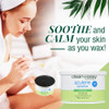 Clean Easy Azulene Sensitive Soft Wax Wax for Sensitive Skin Hair Removal Gentle Soothing Formula for Face Body 14 oz