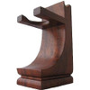 Mission Style Wood Shave Stand for Razor and Brush Walnut Finish for Standard Size Shave Brushes Knots 22mm or Less