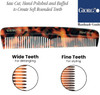Giorgio Beard Combs Set Handmade Combs Kit for Everyday Beard and Mustache Grooming Includes Fine and Wide Tooth Pocket
