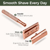 ZOMCHI Safety Razor for MenWomen with 5 Double Edge Safety Razor Blades Double Edge Razor Reusable Razor Plastic Free Ro