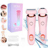 Bikini Trimmer for Women 2 in 1 Electric Shaver for Women Female Electric Razor Wet Dry for Leg Arm Underarm Bikini Area