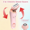 Bikini Trimmer for Women 2 in 1 Electric Shaver for Women Female Electric Razor Wet Dry for Leg Arm Underarm Bikini Area