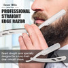 Isner Mile Beard Grooming Kit for Men Care with Beard Wash Oil Balm Brush Comb Straight Razor Mens Birthday Christmas St