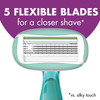 BIC Soleil 5 Sensitive Womens Disposable 5 Blade Razors 360 Degree Moisture Strips AntiSlip Grip 10Pack