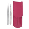 Tweezerman Petite Tweeze Set with Travel Case Point and Slant Tweezers Tweezers for Travel Assorted Colors