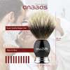 Anbbas Silvertip Badger Shaving BrushBlack Resin Alloy Handle for Men Wet ShavePure Badger HairNo Hair SheddingNo Terrib