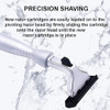 Taconic AllMetal Heavyweight Chrome Razor Gillette AtraCompatible Twin Blade Handle with 10 Pivot Plus Personna Blades E