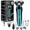 Electric Razor for Men Mens Rotary Shavers Waterproof Wet and Dry Rechargeable Electric Shaver for Mens Faces with a Cor