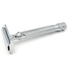 Parker 91R Heavyweight Long Handle Safety Razor Classic 3Piece Double Edge Razor for Smooth Close Shaves Brass Frame wit