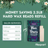 Maxpearl Wax Beads for Hair Removal 25lb Hard Wax Beans Refill Bag for Brazilian Bikini Face Eyebrows Underarms Arms Che