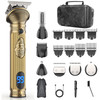 REHOYO Beard Trimmer for Men Travel Electric Shavers for Men with Case Cordless Hair Clipper Mens Grooming Kit for Musta