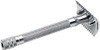 MERKUR 25C Double Edge Safety Razor in Bright Chrome with an Open Comb Design Long Handle Made in Germany PlasticFree Th