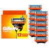 Gillette Fusion5 Razor Blade Refills for men 12 Count 5Bladed with Lubrication Strip and Precision Trimmer