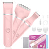 Electric Razors Shaver for Women 3in1 Rechargeable Bikini Trimmer Painless Body Hair Remover for Ladies Pubic Legs Face