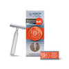 MERKUR 42C Double Edge Safety Razor Hexagonal Handle ThreePiece Design Closed Comb Straight Bar Bright Chrome Finish Mad