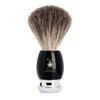 MHLE VIVO Black Resin Pure Badger Shaving Brush Luxury Shave Brush for Men Rich Lather