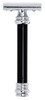 MERKUR 38B Double Edge Safety Razor Black Handle Extra Large Barber Pole Grip Brass Handle Made in Germany PlasticFree T