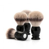 MHLE Classic Black Large Silvertip Fiber Shaving Brush Synthetic Luxury Shave Brush for Men Rich Lather