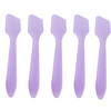 SYBL 100 Pcs 32 Inch Mini Cosmetic Spatulas Disposable Plastic Frosted Purple Makeup Spatula for Facial Skincare Face Ma