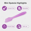 SYBL 100 Pcs 32 Inch Mini Cosmetic Spatulas Disposable Plastic Frosted Purple Makeup Spatula for Facial Skincare Face Ma