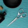 Suvorna small scissors for beard mustache facial nose eyebrow and ear hair Hair scissors for cutting trimming grooming M