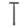 MERKUR 23B Double Edge Safety Razor Black Long Knurled Brass Handle Made in Germany PlasticFree Three Piece Design Close