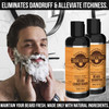 Beard Straightener Grooming Kit for Men Beard Growth Kit Wash Brush Comb Unscented Growth Oil All Natural Sandalwood Bal