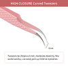Eyelash Extension Tweezers FADLASH Volume Lash Tweezers Precision Curved Tip Lash Extension Tweezers Isolation Volume Te
