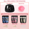 Oakeer Waxing Kit for Women Men Wax Pot Machine Wax Warmer for Hair Removal At Home With 6 Bags Beans Body Waxing For Ey