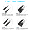 UUBAAR 6 PCS Professional Tweezers Set Stainless Steel Precision Tweezer Kit for Eyebrows Facial Hair Ingrown Hair Splin