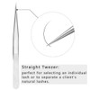 EMEDA Eyelash Extension Tweezers 2 Pieces VETUS Straight and J Curved Tweezers for Eyelash Extensions Precision Lashing