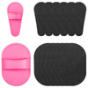 Patelai 32 Pcs Smooth Away Hair Removal Pads 2 Sizes Facial Hair Remover Pads and 30 Pcs Exfoliation Fine Sandpaper for