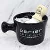 Parker Deluxe Stoneware Apothecary Shaving Mug for use with up to 3 Shave Soaps and Lathering Shave Creams Handmade in t