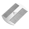 AhfuLife Metal HairBeard Comb EDC Credit Card Size Comb Perfect for Wallet and Pocket AntiStatic Dual Action Beard Combs
