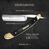 Naked Armor Solomon Straight Razor Shave Ready Japanese Steel Straight Razors for Men with Algum Wood Scale Case Include