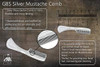 GBS Ultimate Unbreakable Mens Grooming Comb for Beards and Mustaches FineToothed SawCut Metallic Gray Comb Small Pocket