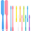 Patelai 12 Pieces Wax Sticks Silicone Waxing Spatulas for Hair Removal Reusable Silicone Applicator Different Sizes Scra