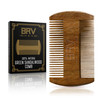 BRV MEN Beard Mustache Comb 100 Natural Green Sandalwood Pocket Beard Comb with Carry Case Wooden Beard Comb for Men For