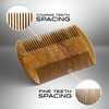 BRV MEN Beard Mustache Comb 100 Natural Green Sandalwood Pocket Beard Comb with Carry Case Wooden Beard Comb for Men For