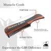 GBS Handmade FineToothed Beard Mustache Comb Unbreakable FineToothed hair comb and Moustache