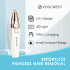 Rechargeable Eyebrow and Facial Hair Remover for Women 2 in 1 Razor with Builtin LED Light for Painless Hair Removal