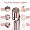 Facial Hair Removal for Women Electric Painless Rechargeable Facial Hair Remover for Face Lip Chin with 2 x Replacement