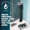 Gillette Intimate Razor for Men Mens Pubic Razors for Manscaping Gentle and Easy to Use Designed For Pubic Hair 1 Handle