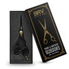 BRV MEN Professional Mustache Beard Trimming Scissors 55 High Carbon Stainless Steel Hammer Forged Mustache Scissors Raz