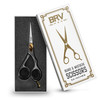 BRV MEN Professional Mustache Beard Trimming Scissors 55 High Carbon Stainless Steel Hammer Forged Mustache Scissors Raz